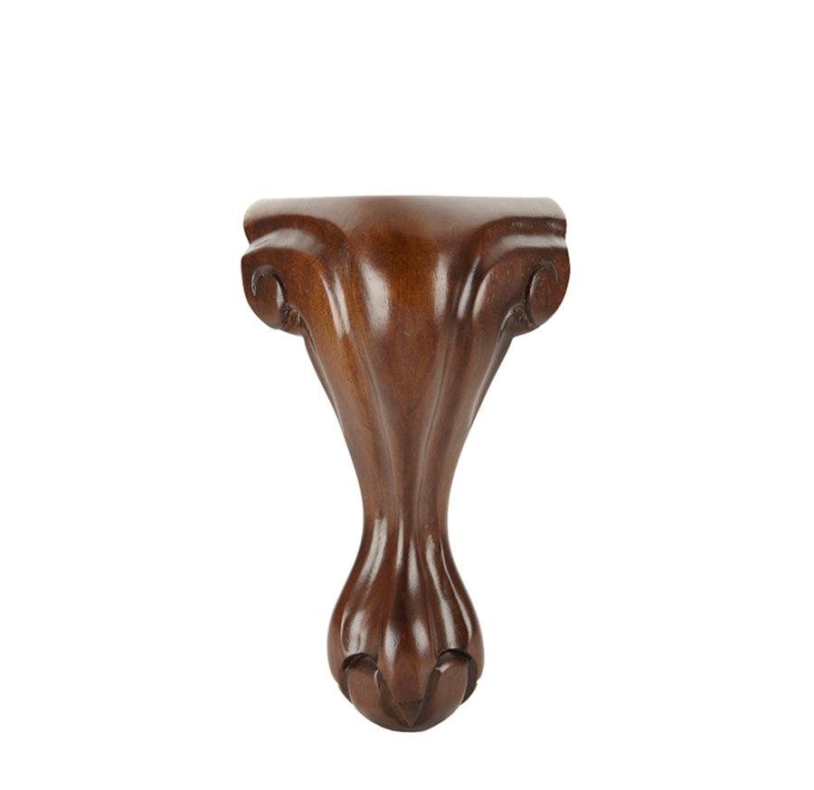 Queen Anne Claw Walnut 9.5" x 4.375"-1.25" 20/case-H - Alan Richard Textiles, LTD Decorative Wooden Legs
