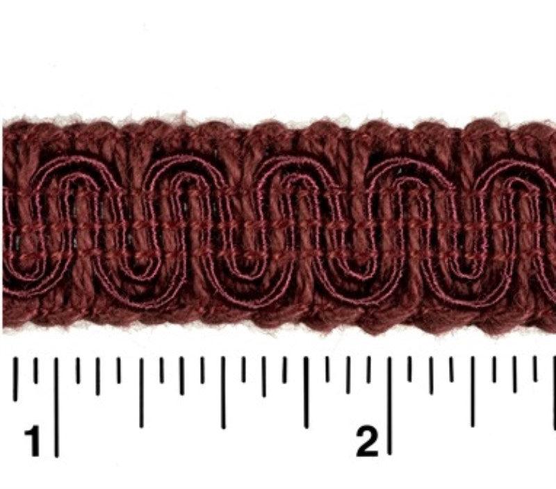 Rayon Scroll Gimp - J23 Claret - Alan Richard Textiles, LTD Conso Scroll Gimp