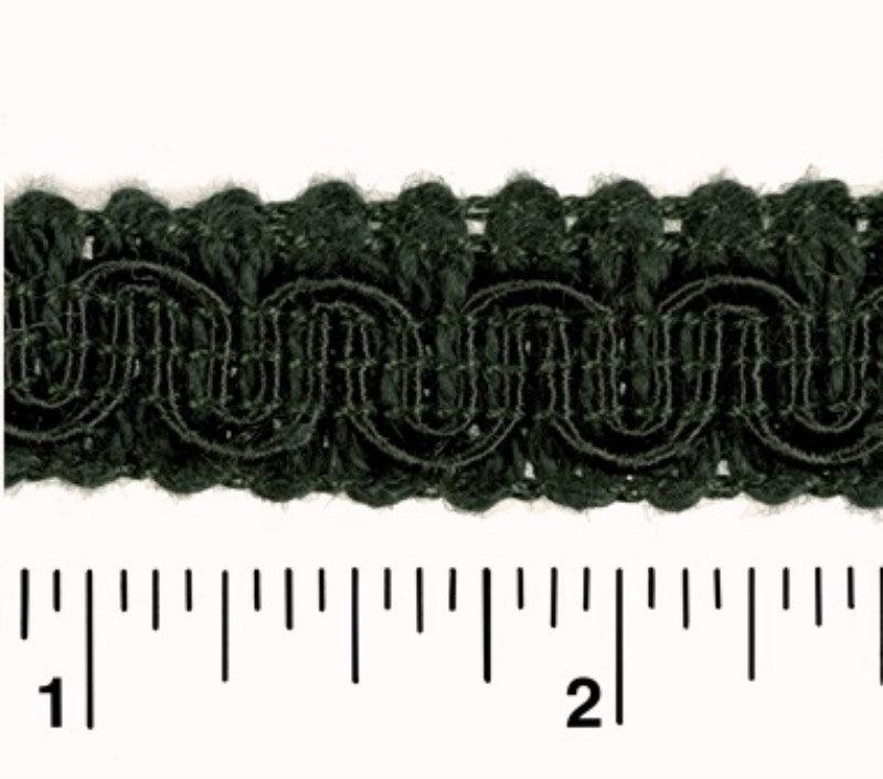 Rayon Scroll Gimp - L52 Black Olive - Alan Richard Textiles, LTD Conso Scroll Gimp