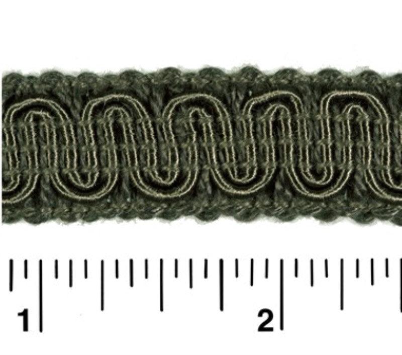 Rayon Scroll Gimp - L79 Loden Green - Alan Richard Textiles, LTD Conso Scroll Gimp