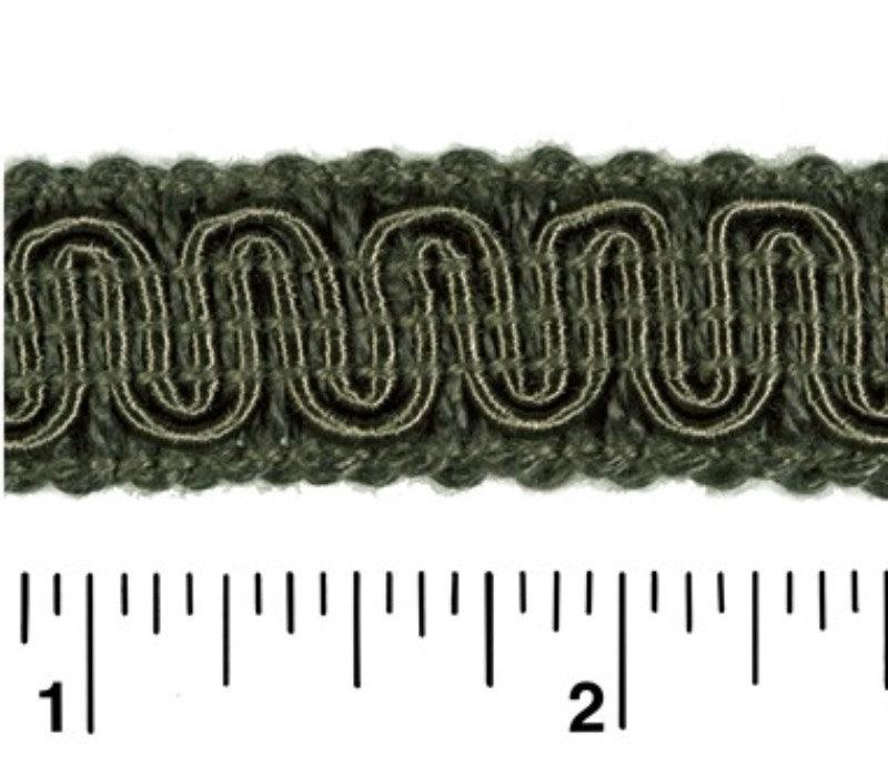 Rayon Scroll Gimp - L79 Loden Green - Alan Richard Textiles, LTD Conso Scroll Gimp
