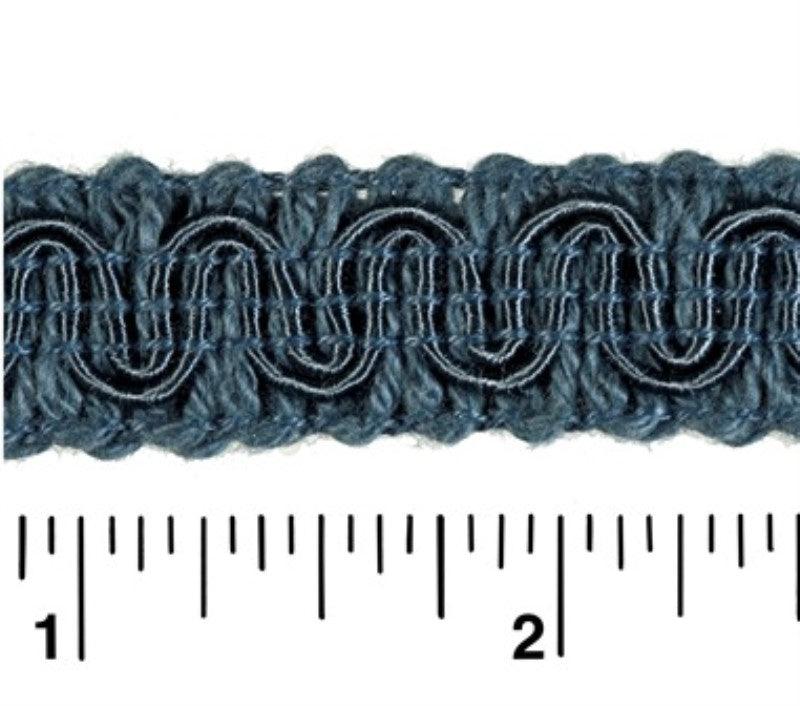 Rayon Scroll Gimp - M53 Medium Blue - Conso Scroll Gimp