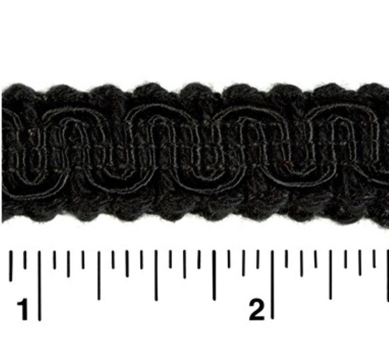 Rayon Scroll Gimp - R01 Black - Conso Scroll Gimp