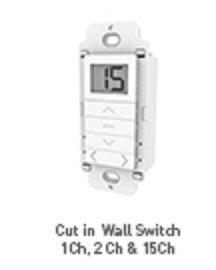 Rollease Cut In Wall Switch Remote Control - One Channel - Rollease Battery Motors & Remote Controls