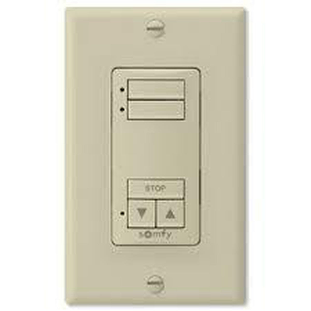 Somfy® DecoFlex WireFree, RTS 2 Wall Switch - Ivory - Alan Richard Textiles, LTD