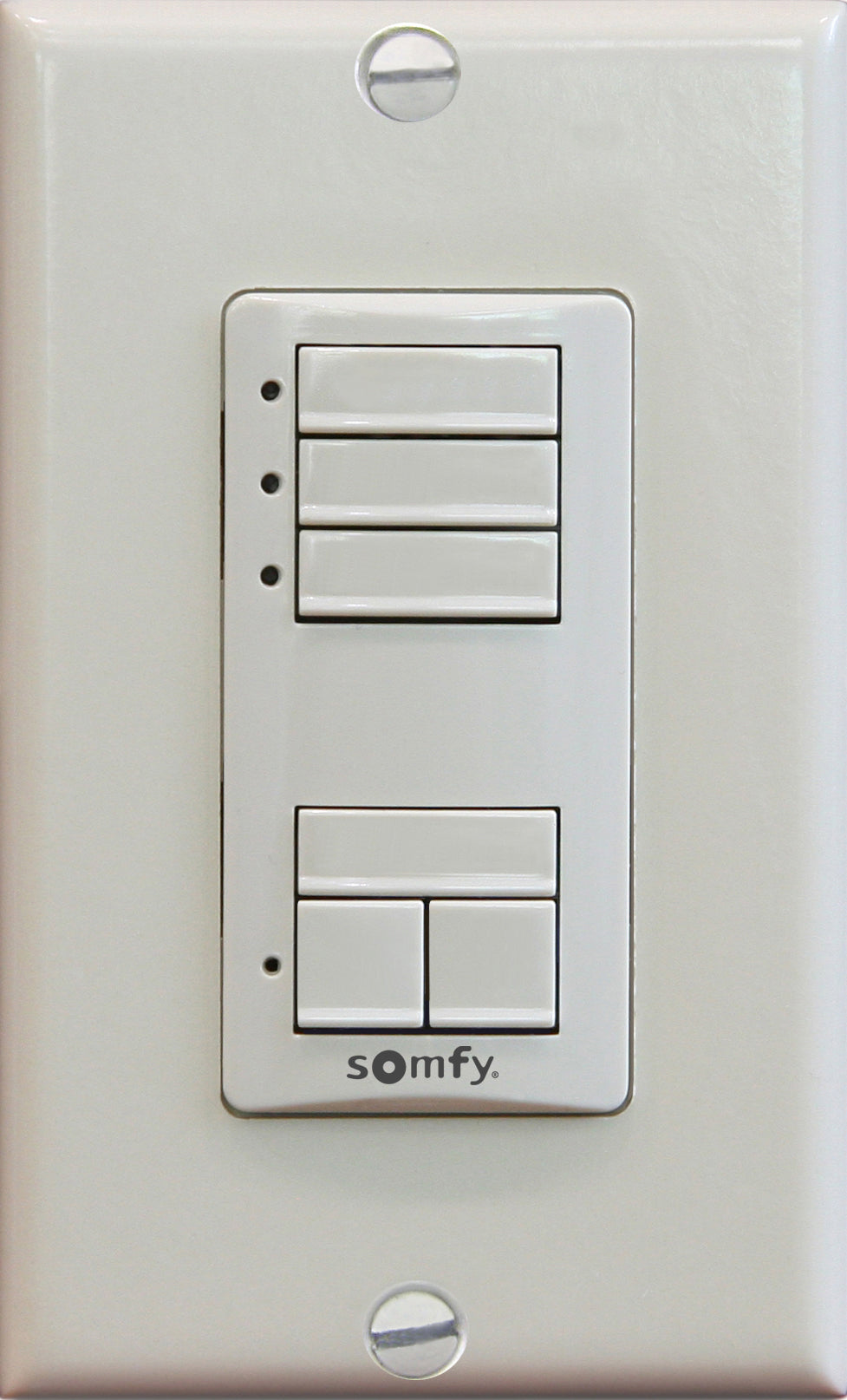 Somfy® DecoFlex WireFree, RTS 3 Wall Switch - Ivory - Alan Richard Textiles, LTD