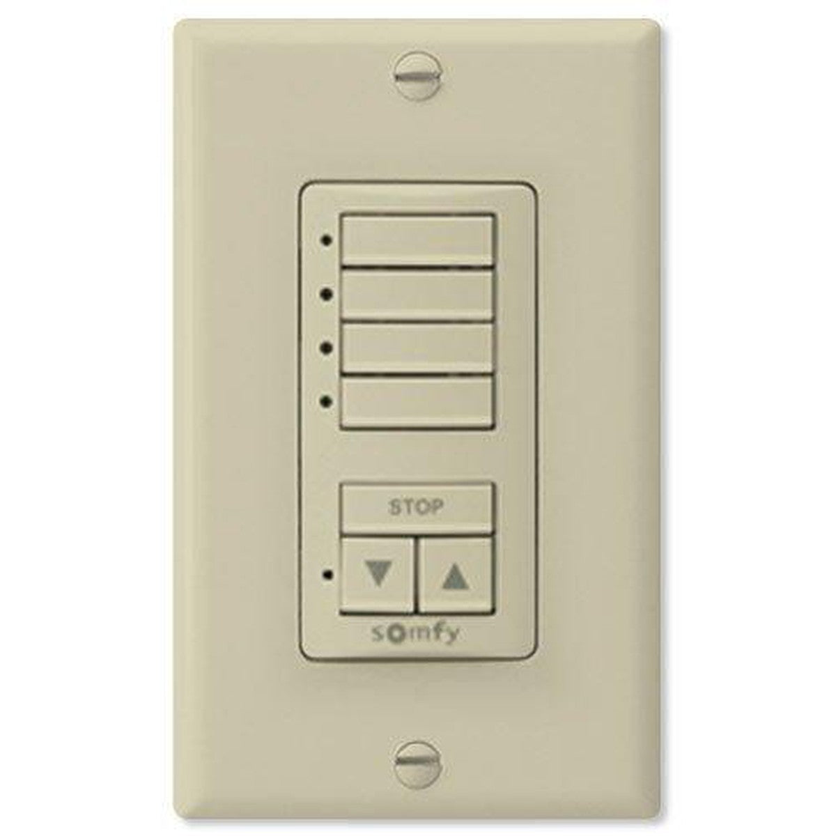Somfy® DecoFlex WireFree, RTS 4 Wall Switch - Ivory - Alan Richard Textiles, LTD