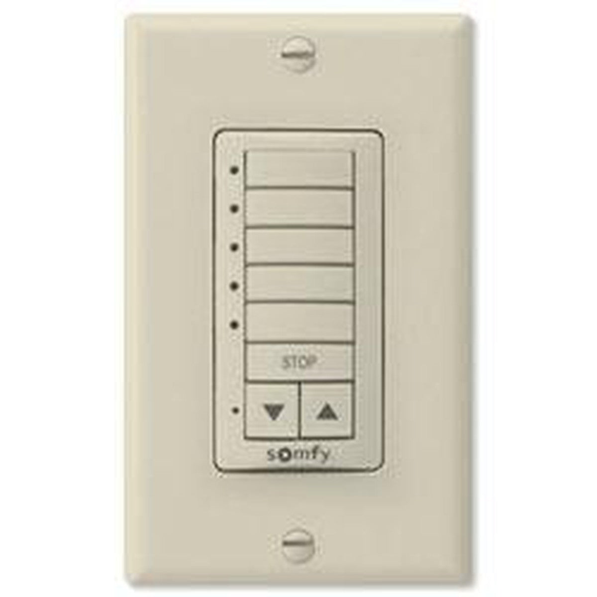 Somfy® DecoFlex WireFree, RTS 5 Wall Switch - Ivory - Alan Richard Textiles, LTD
