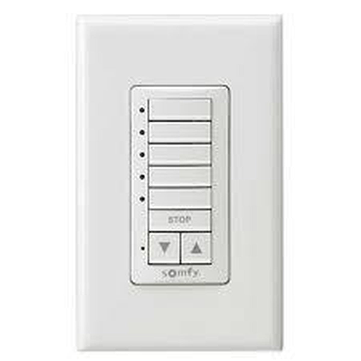 Somfy® DecoFlex WireFree, RTS 5 Wall Switch - Pure - Alan Richard Textiles, LTD