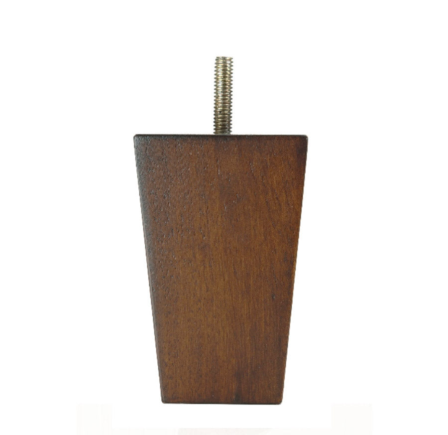 Square Leg Walnut 4" x 3.5"-2.375" 24/case-H - Alan Richard Textiles, LTD Decorative Wooden Legs