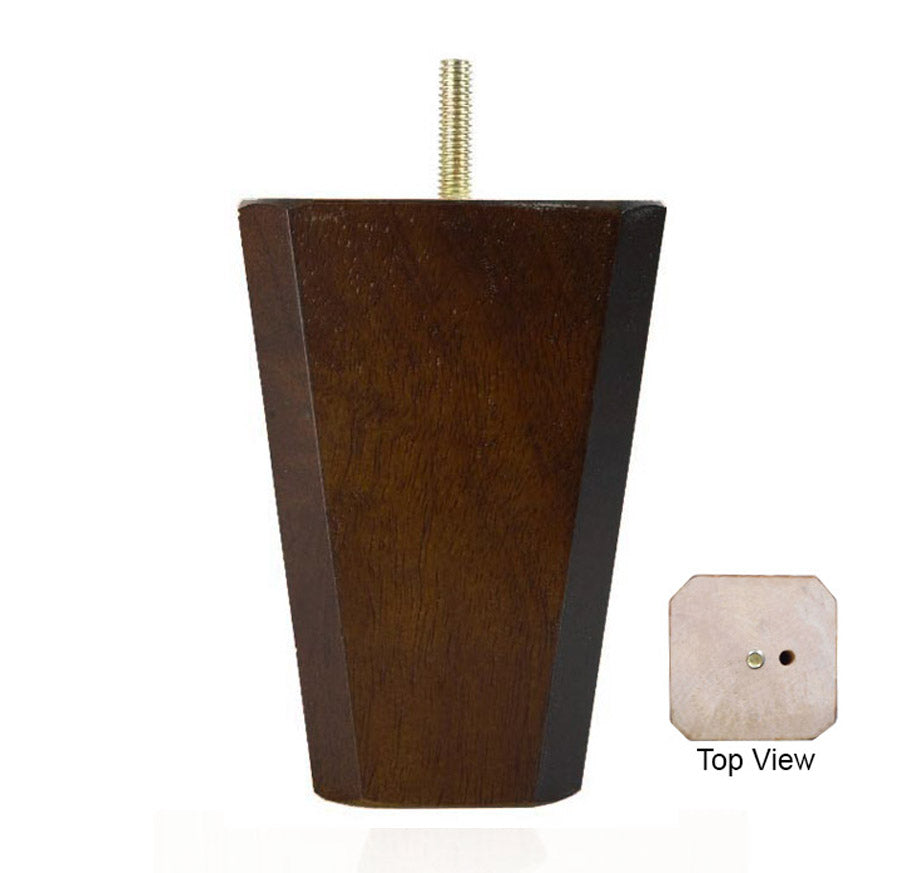 Square Leg Walnut 5" x 3.5"-2.625" Case Size 24-B - Alan Richard Textiles, LTD Decorative Wooden Legs