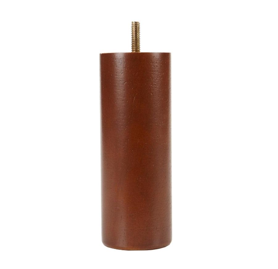 Walnut Cylinder Leg  2.25' diam. x 5" Tall   B - Alan Richard Textiles, LTD Decorative Wooden Legs